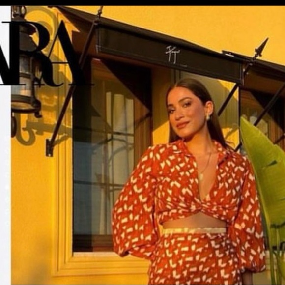 Zara Linen Blend Terracota Top - Picture 11 of 11